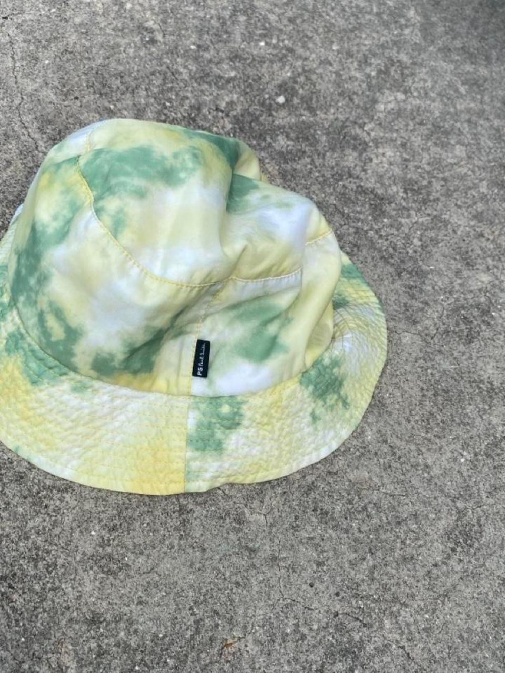 Tie-Dye Green & Yellow Bucket Hat - Unbranded